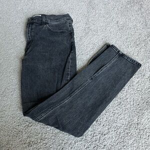 Abercrombie Fitch The Skinny High Rise Ankle Slit Faded Black Jeans Size 30/10s